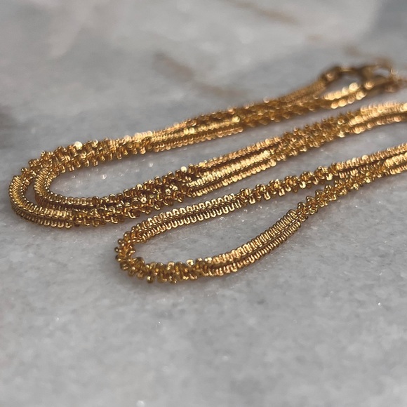 ION Plated YG Stainless Steel Duo Link Necklace - Picture 3 of 11